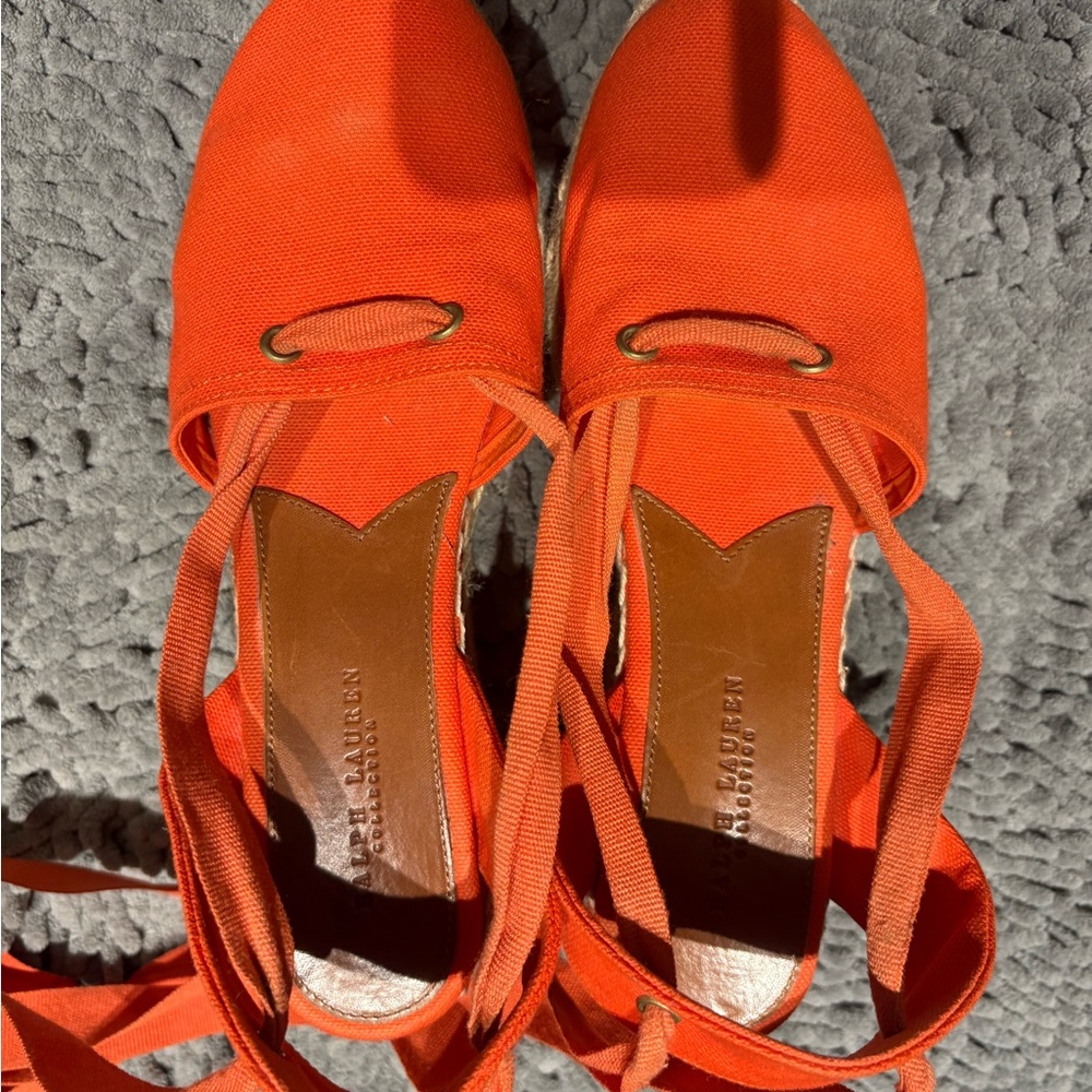 Ralph Lauren Women's Bright Orange Espadrilles